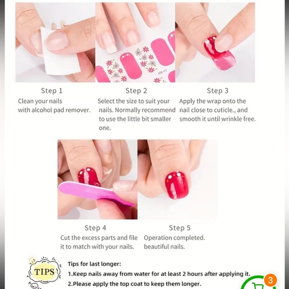 🦶🏽2/$8 Cute lemon slice multi-color toe nail wraps - Picture 5 of 6